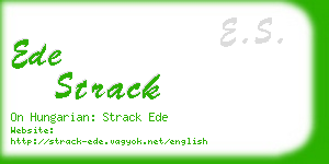ede strack business card